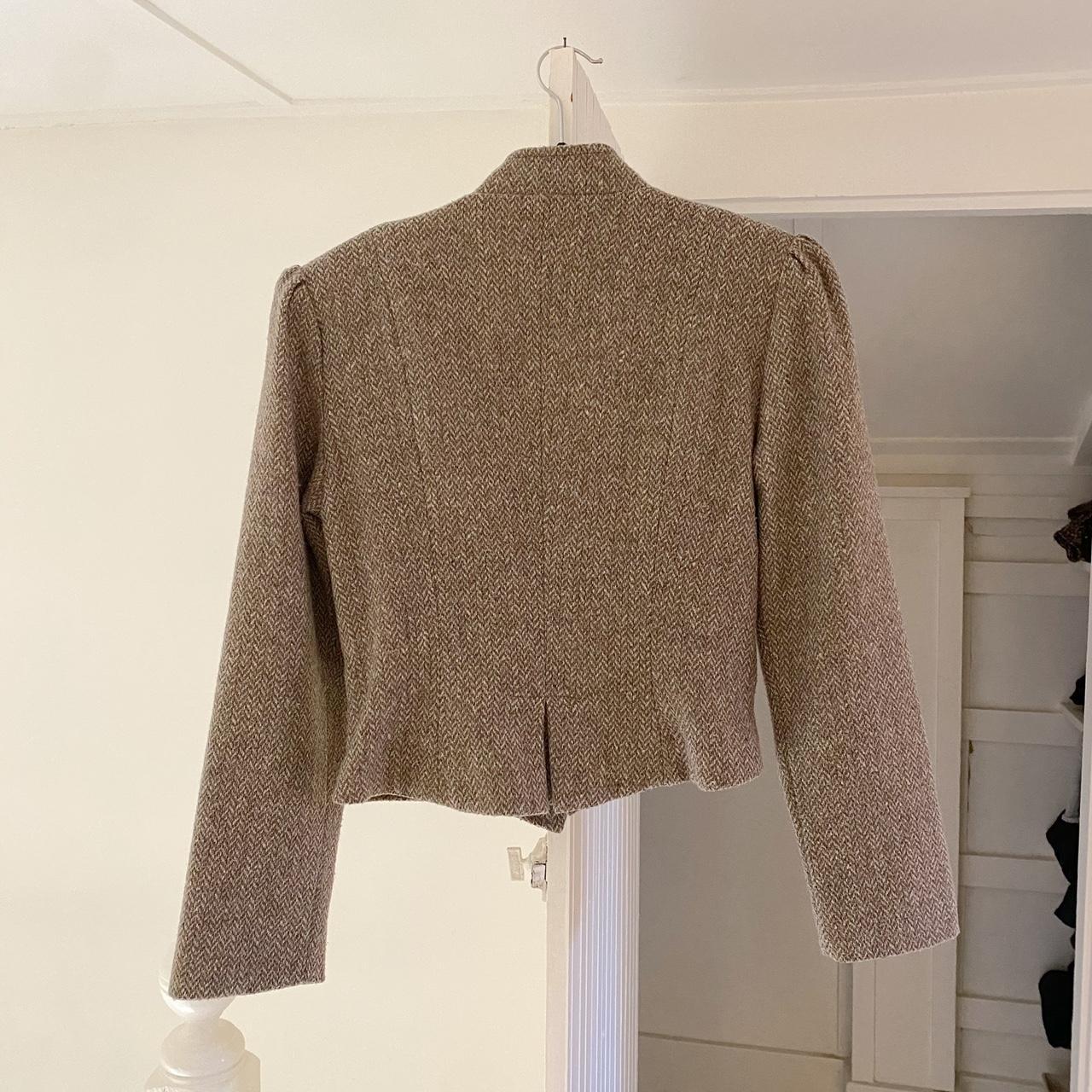 Body English Vintage 80s Wool Herringbone Blazer Jacket Size 9/10