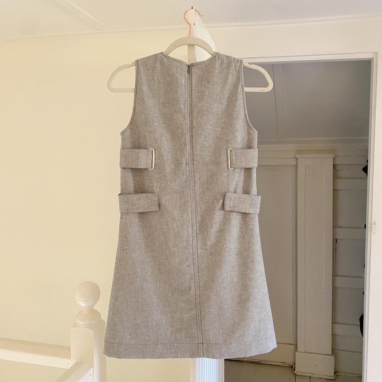 Remain Birger Christensen Linen A-Shape Mini Dress Castlerock Combo Size 2