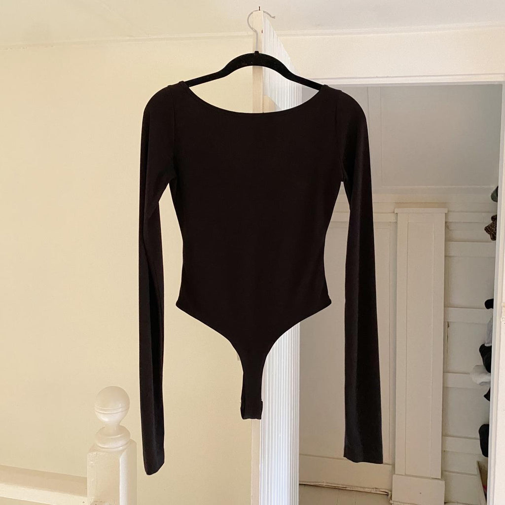 Remain Birger Christensen Nicole Long Sleeve Bodysuit Black Size 6