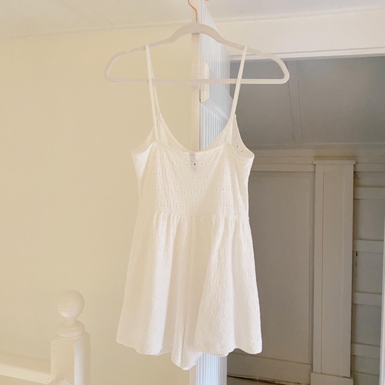 Divided H&M Broderie Anglaise Eyelet Playsuit Romper in White Size 4