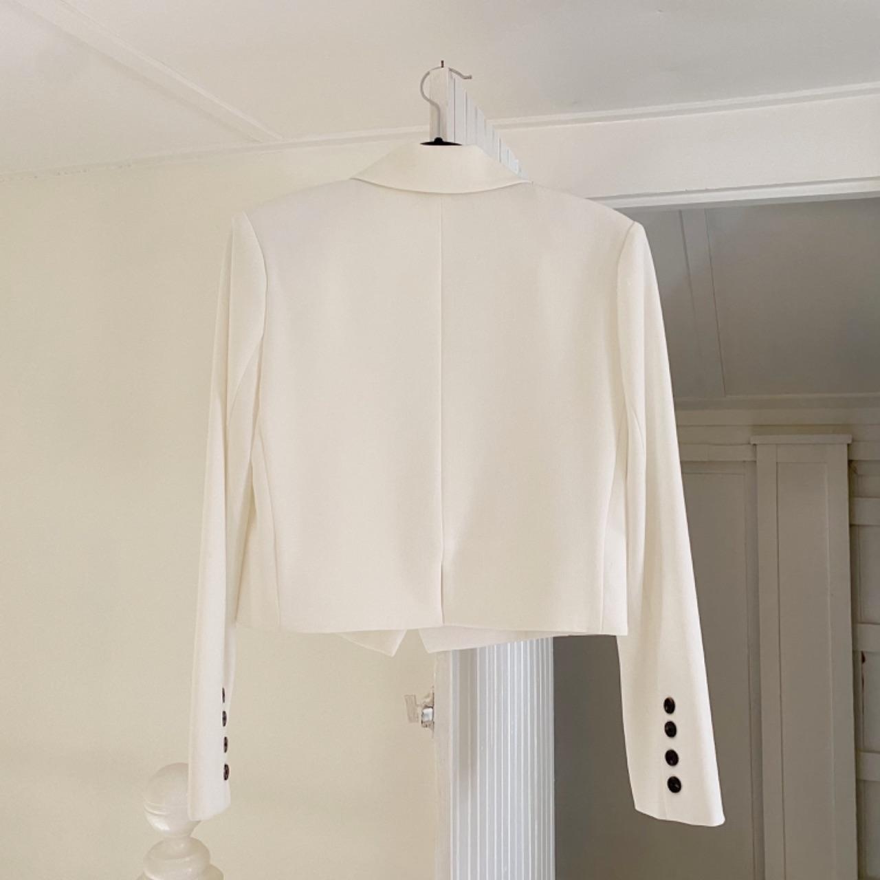 Fleur Du Mal Cropped Blazer Jacket in Spring Ivory Size 4