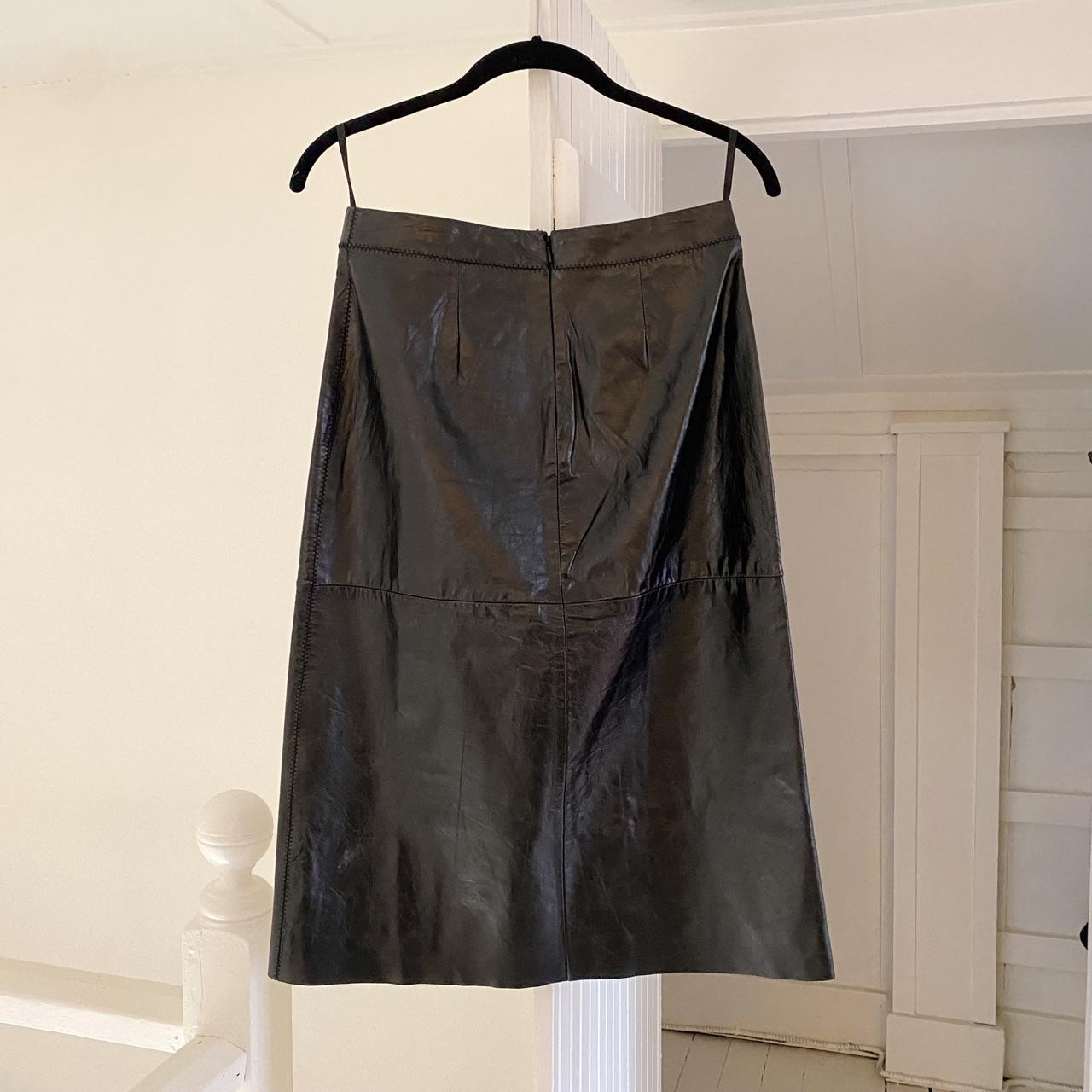 Gap Vintage ‘00 Leather Midi Skirt Size 1