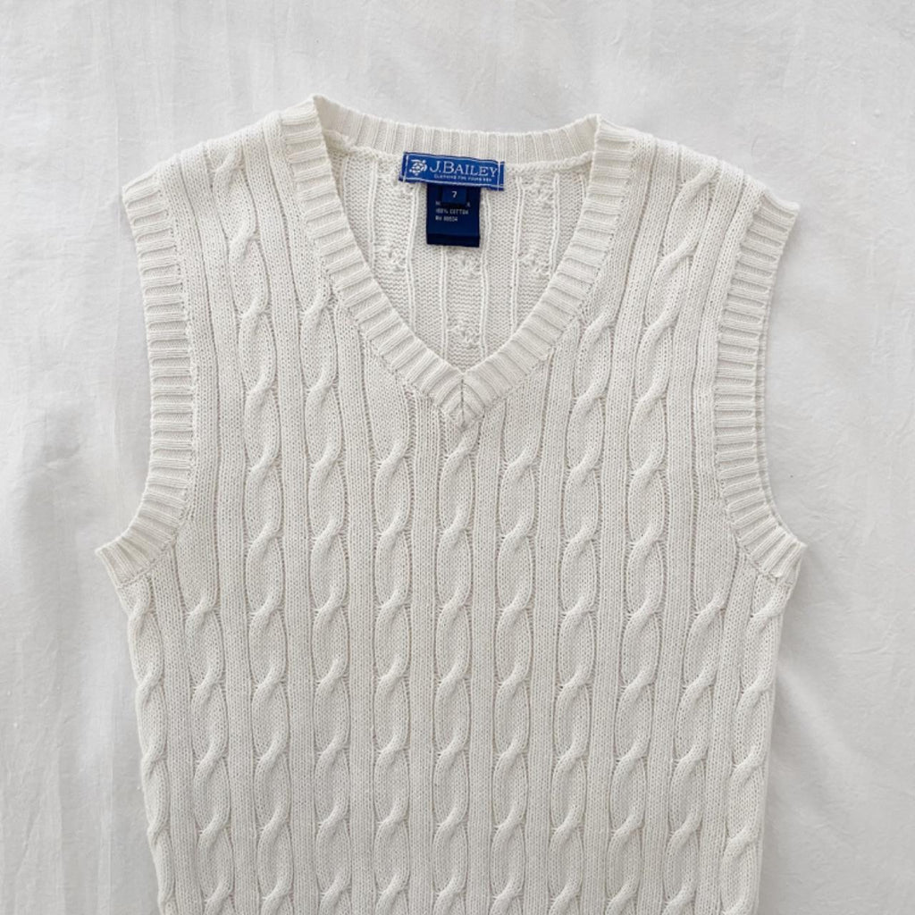 J. Bailey Cable Knit Sweater Vest Size 7
