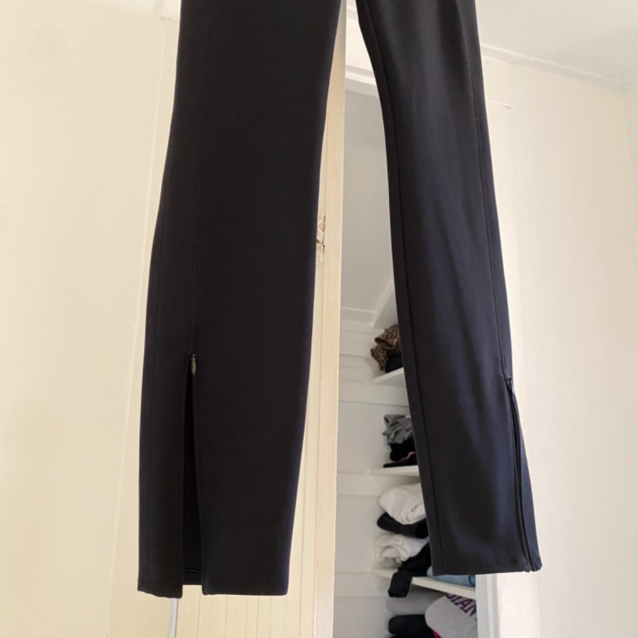 Theory Seamed Slit Legging in Black Precision Ponte Size P