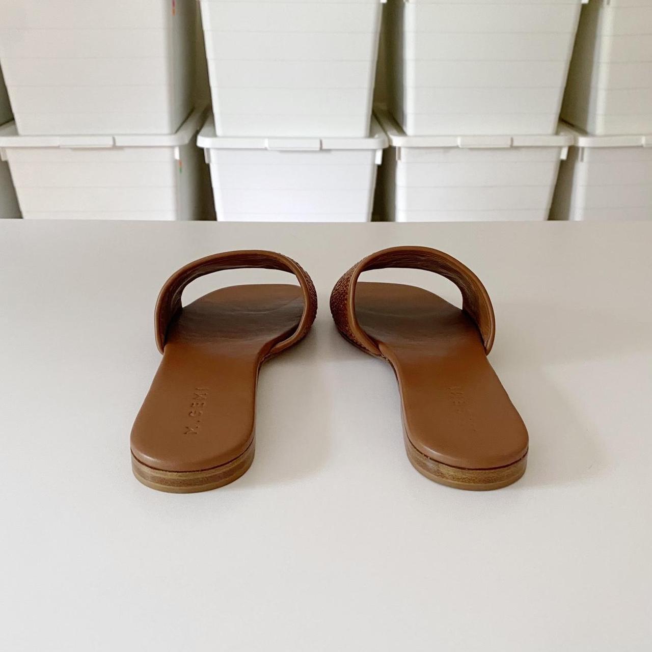 M. Gemi The Clarissa Slide Sandals in Tan Raffia NIB Size 40.5
