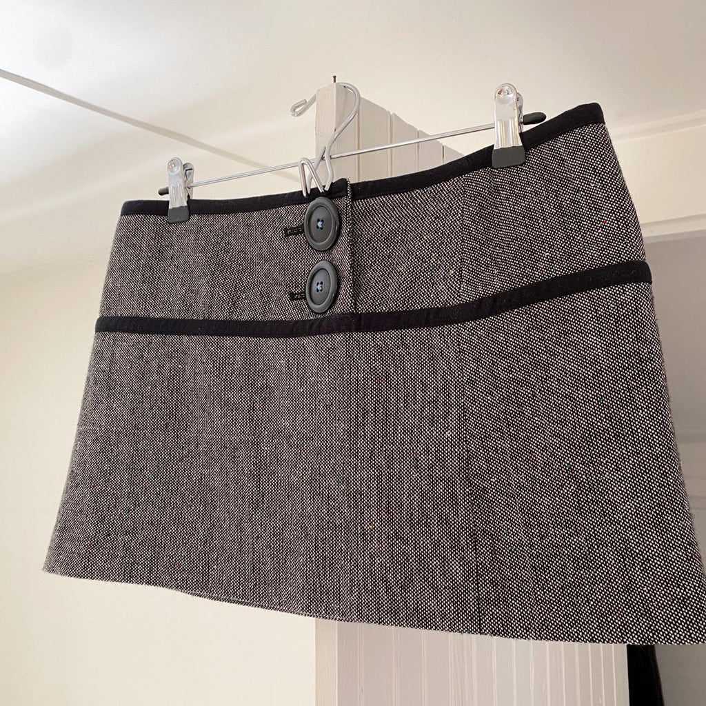 DKNY Jeans Vintage Y2K Tweed Low Rise Mini Skirt Size 9