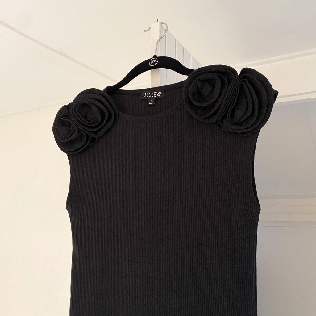 J. Crew Vintage Rib Rosette T-Shirt Top Size S