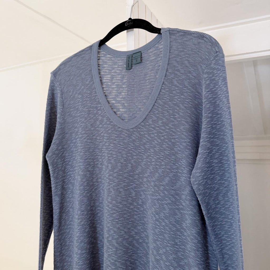 Left of Center / Anthropologie Knot Front Marled Knit Top Size S