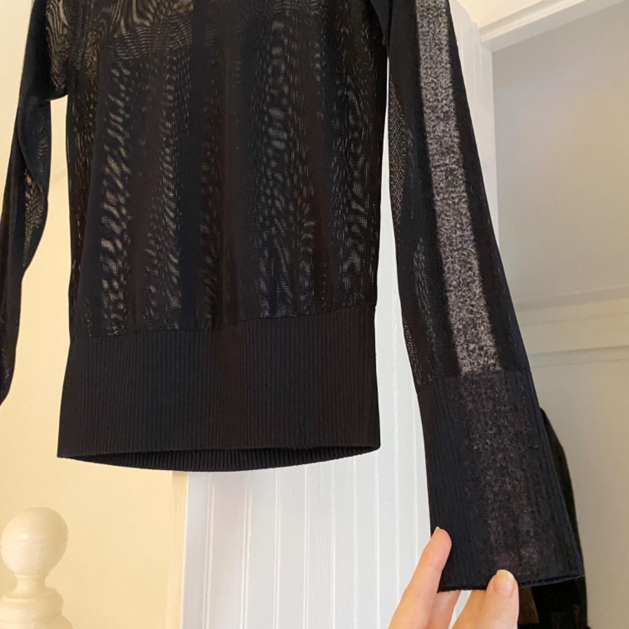 Sportmax Sheer Mesh Mock Neck Top Size XS