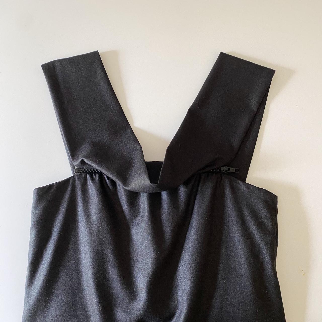 Chloé Vintage Y2K Zip Strap Accent Mini Dress in Anthracite Size 34
