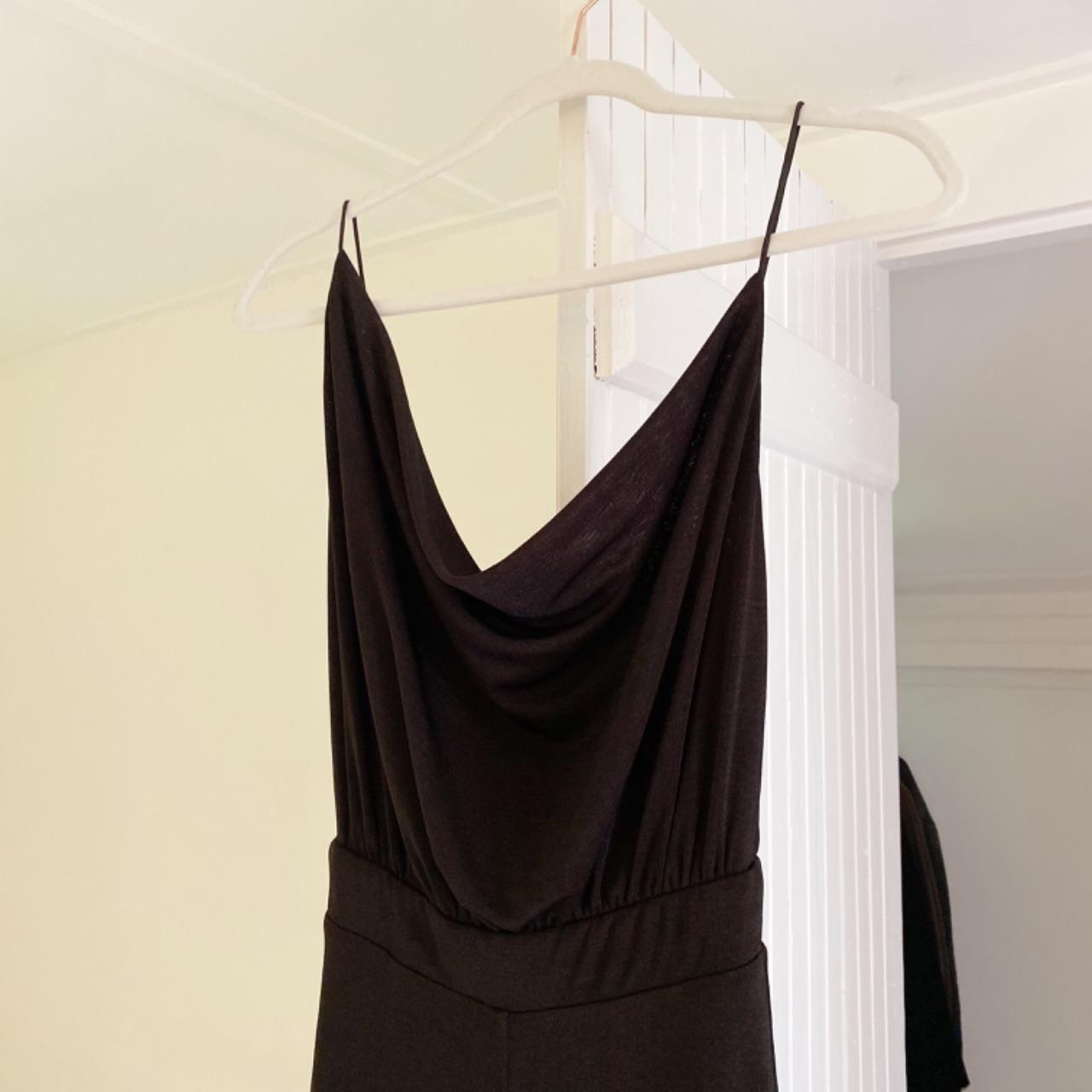 Misha Collection Moira Cowl Neck Pantsuit in Black Size 0