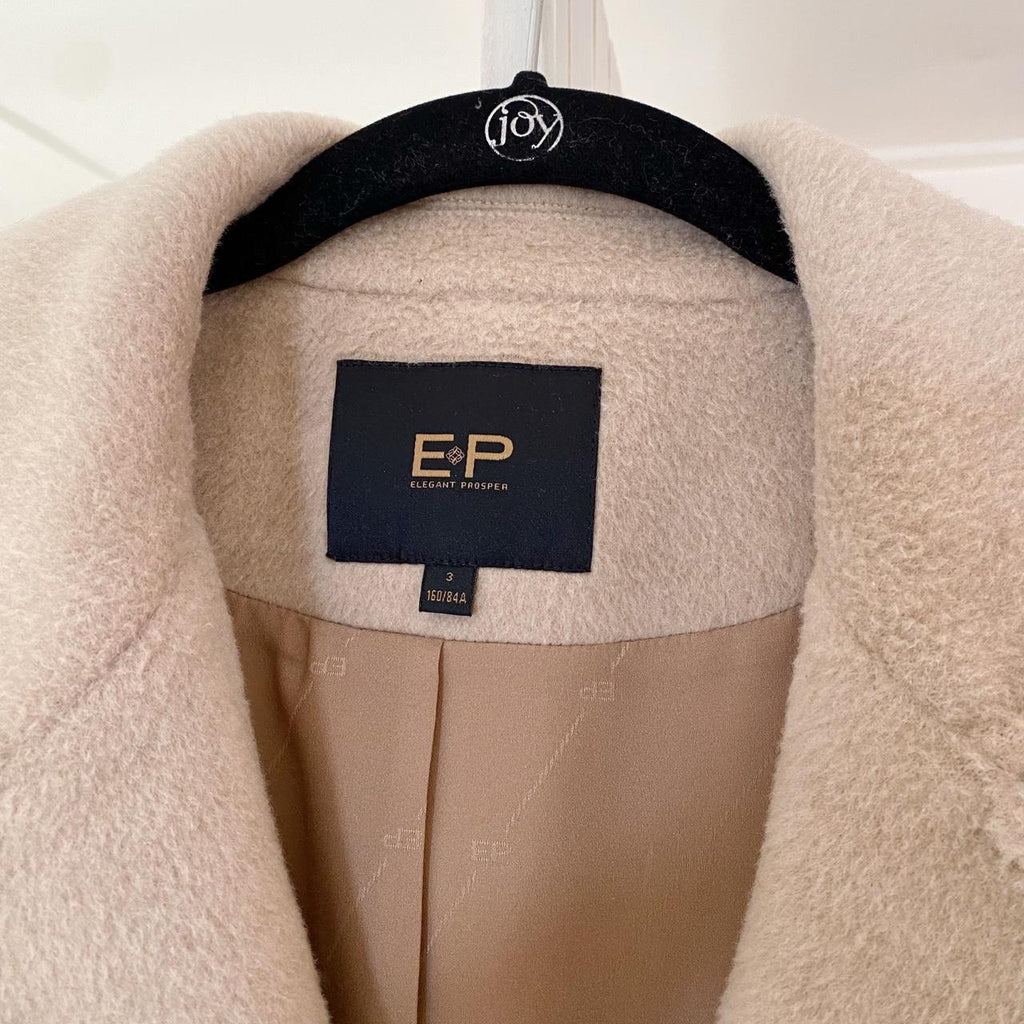 Elegant Prosper Sheep Fur Fleece Wrap Coat Size 3