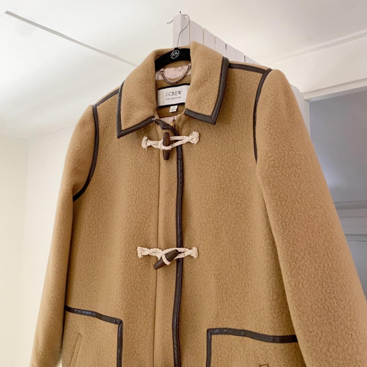 J. Crew Collection Toggle Coat Soft Brown Italian Fall Blanket Wool Size 4