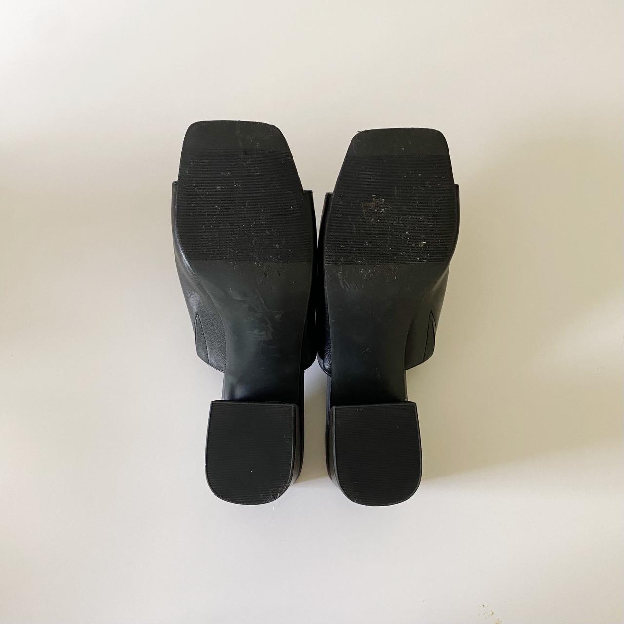 Madden Girl Taz Faux Leather Square Toe Mule Sandals in Black Size 6