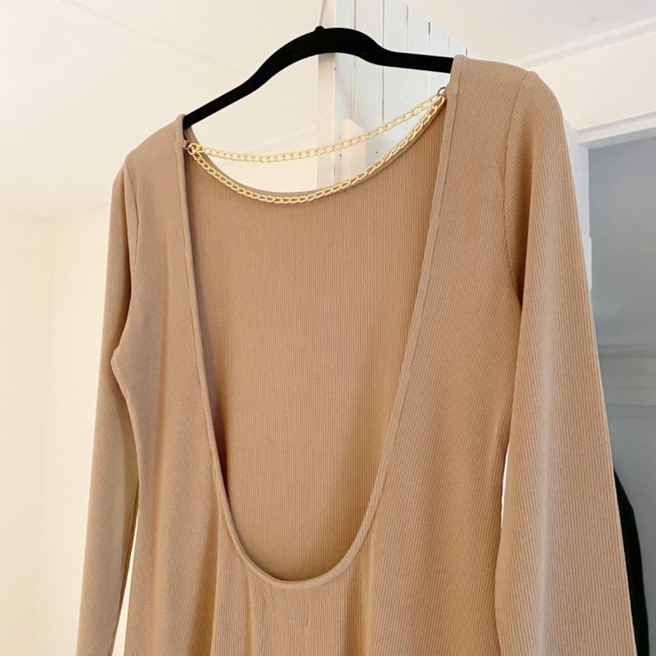 Lovers + Friends Chloe Backless Mini Dress in Cocoa Brown NWOT Size S