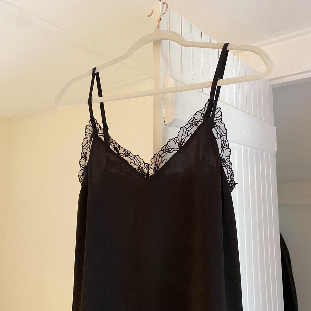 La Petite Étoile Paris Lace Trim Satin Camisole Size 1