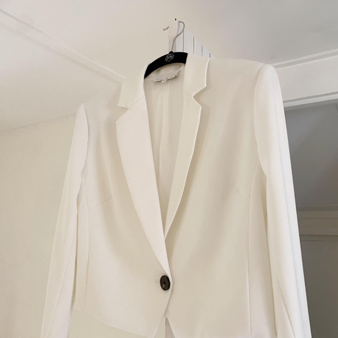 Fleur Du Mal Cropped Blazer Jacket in Spring Ivory Size 4
