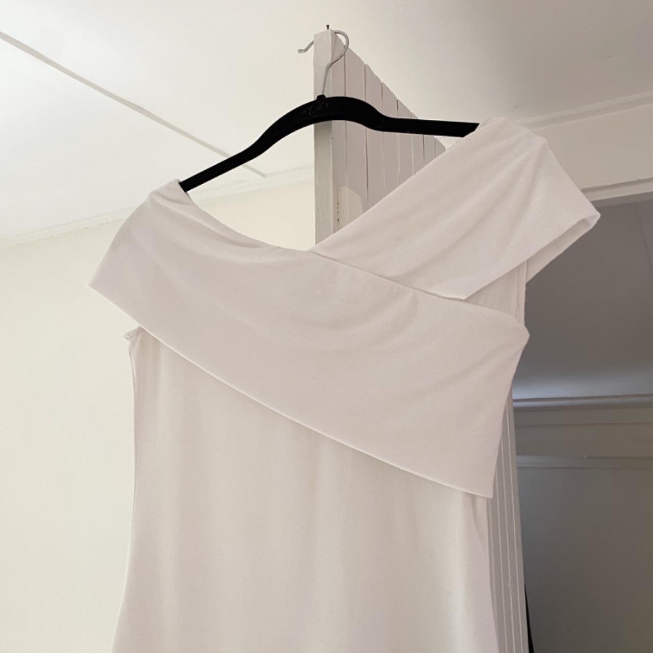 Theory Kellay Ribbed Viscose Crossover Off Shoulder Top Size P