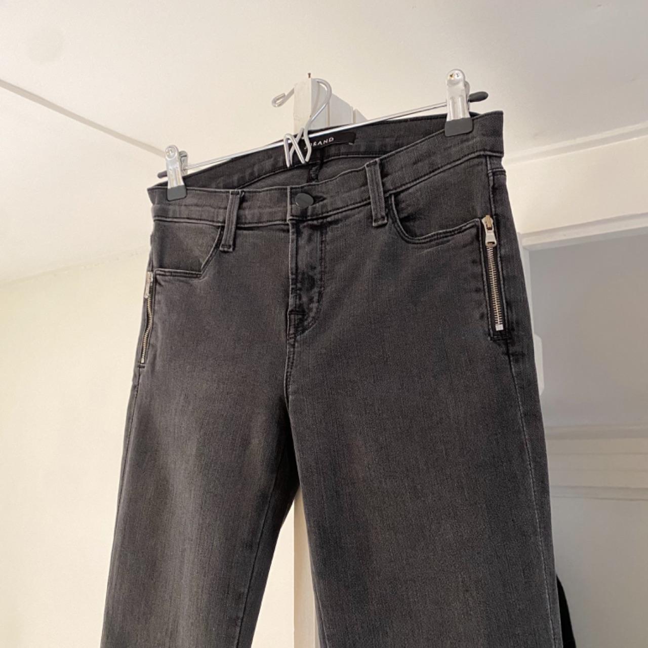 J Brand Tali Skinny Zipper Jeans in Grey Cascade Size 26
