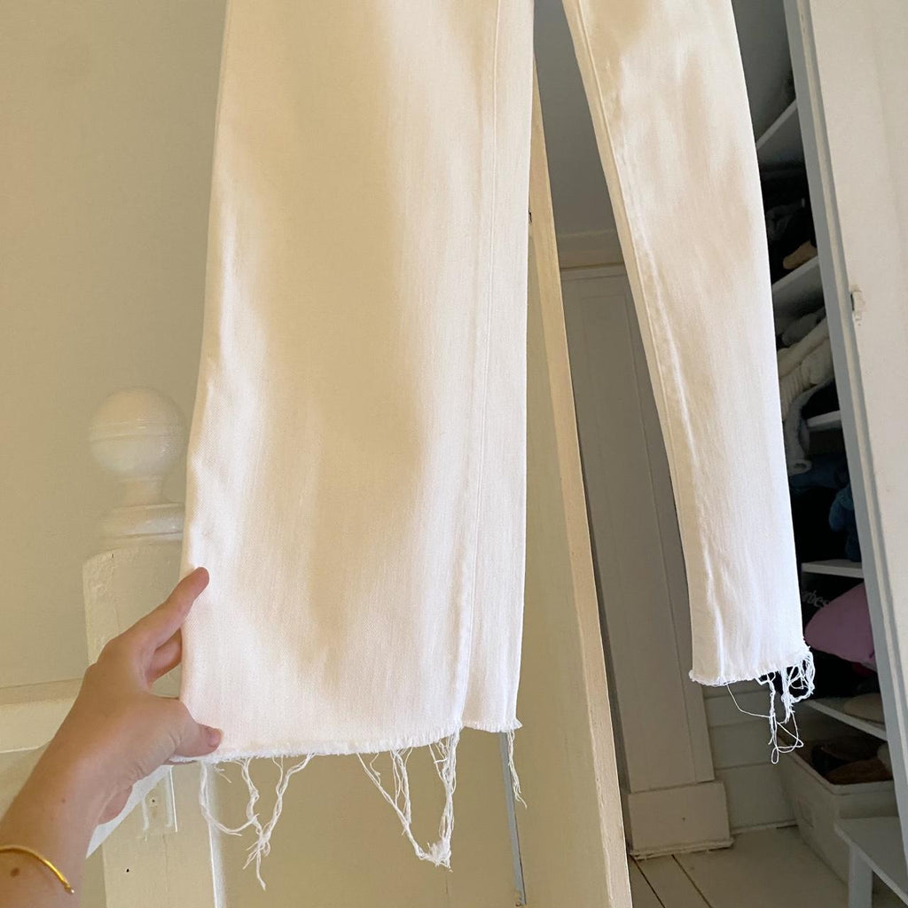 Banana Republic High Rise Wide Leg Jeans in Pure White Size 24/00 Tall