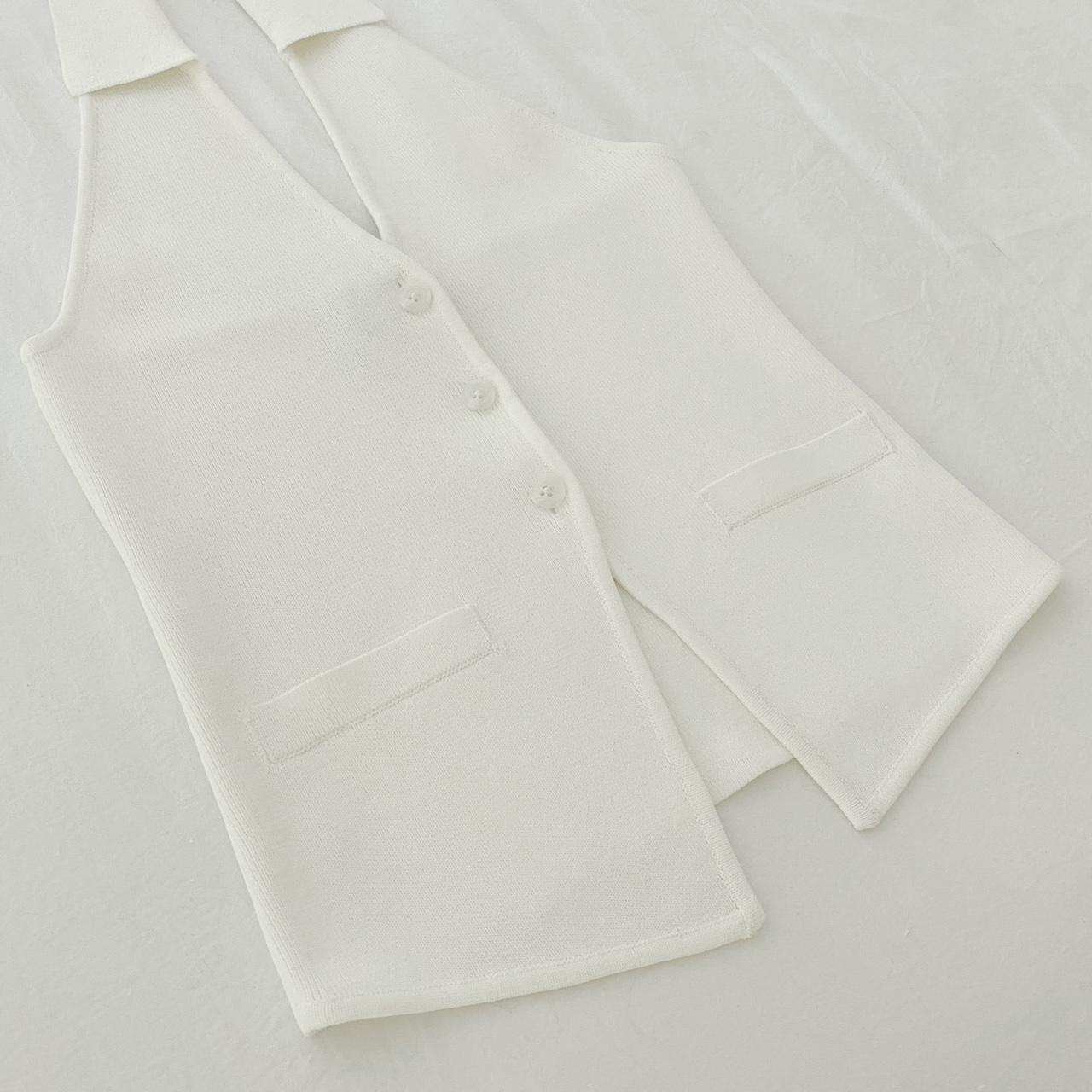 Misha Collection Bruna Halter Top Vest in Ivory Size S