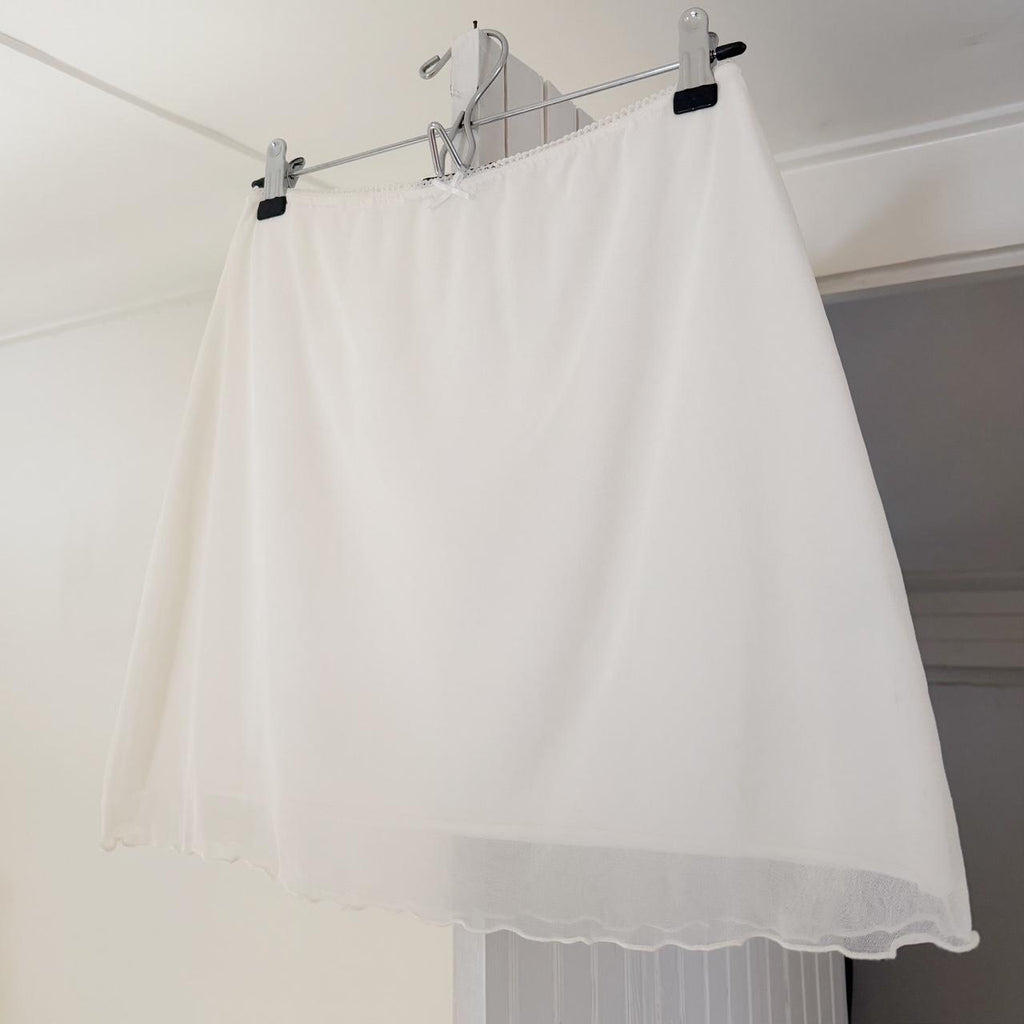 Brandy Melville Ciara Mesh Overlay Mini Skirt OS