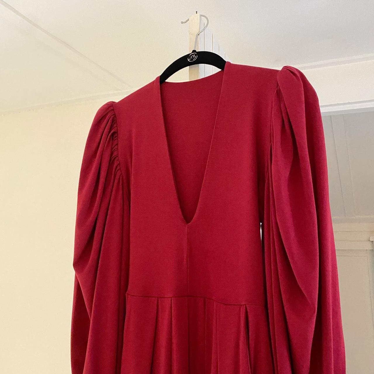 Butter By Nadia / Nadia Tarr Pleated Puff Sleeve Midi Dress NWT One Size