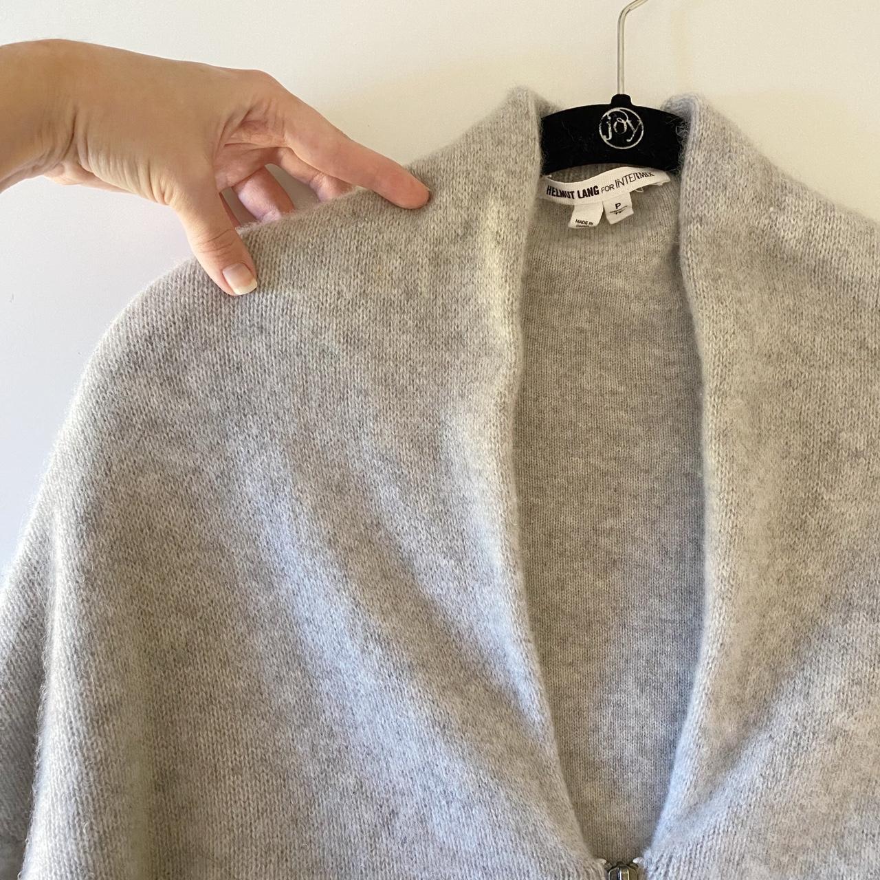 Helmut Lang Cashmere Zip Cardigan Sweater Size P