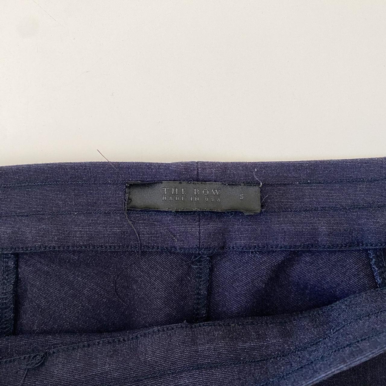 The Row Navy Knit Boot Cut Pull-On Trouser Pants Size S