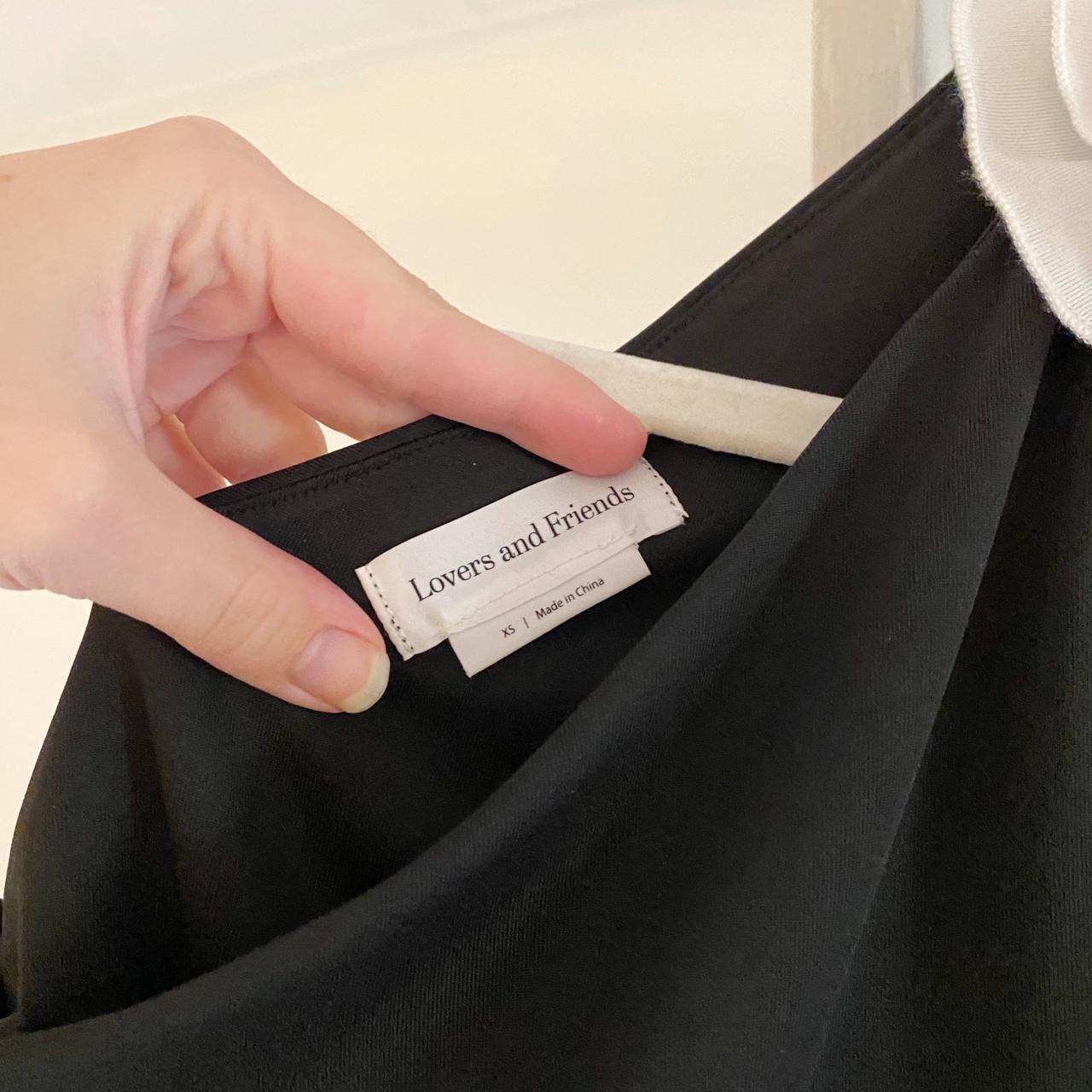 Lovers and Friends Cordelia Rosette One Shoulder Top Black & White Size XS