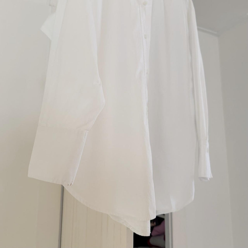 H&M Cotton Poplin Oversized Button Down Shirt Size M