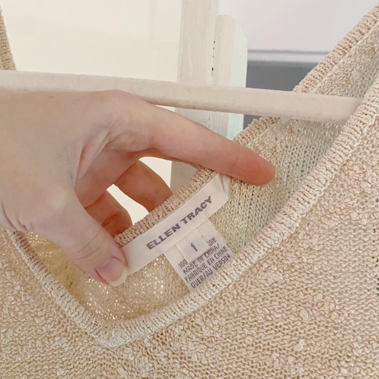 Ellen Tracy Vintage 90s Silk Boucle Knit Tank Top Size 1