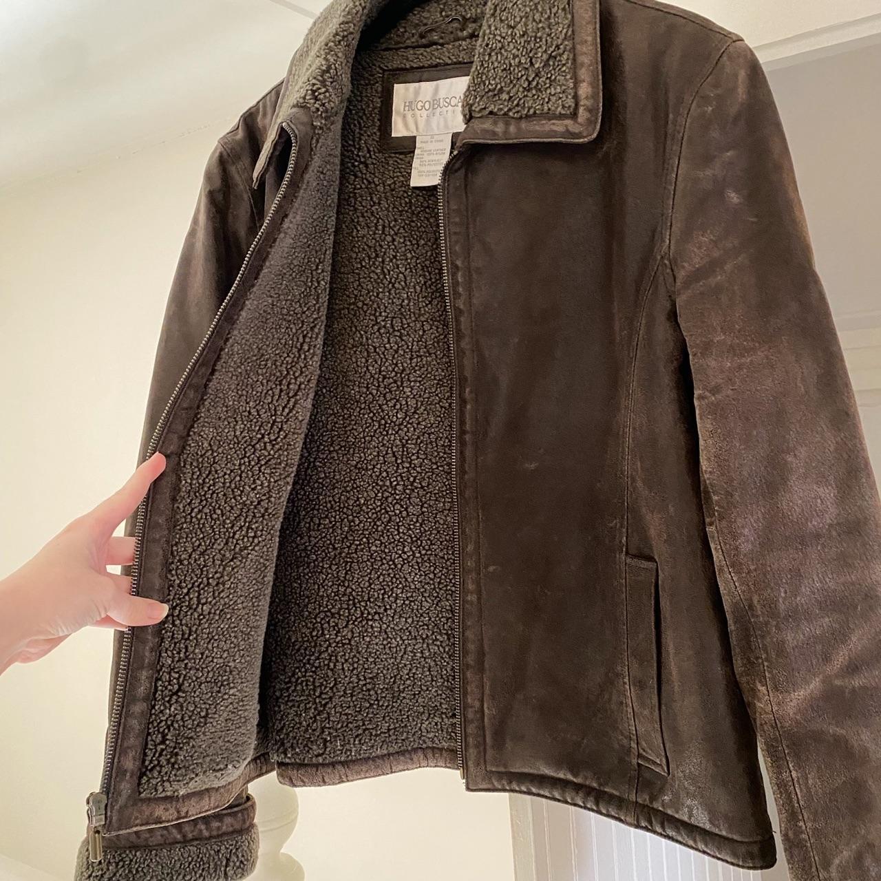 Hugo Buscati Collection Vintage 90s Shearling Leather Jacket Size S