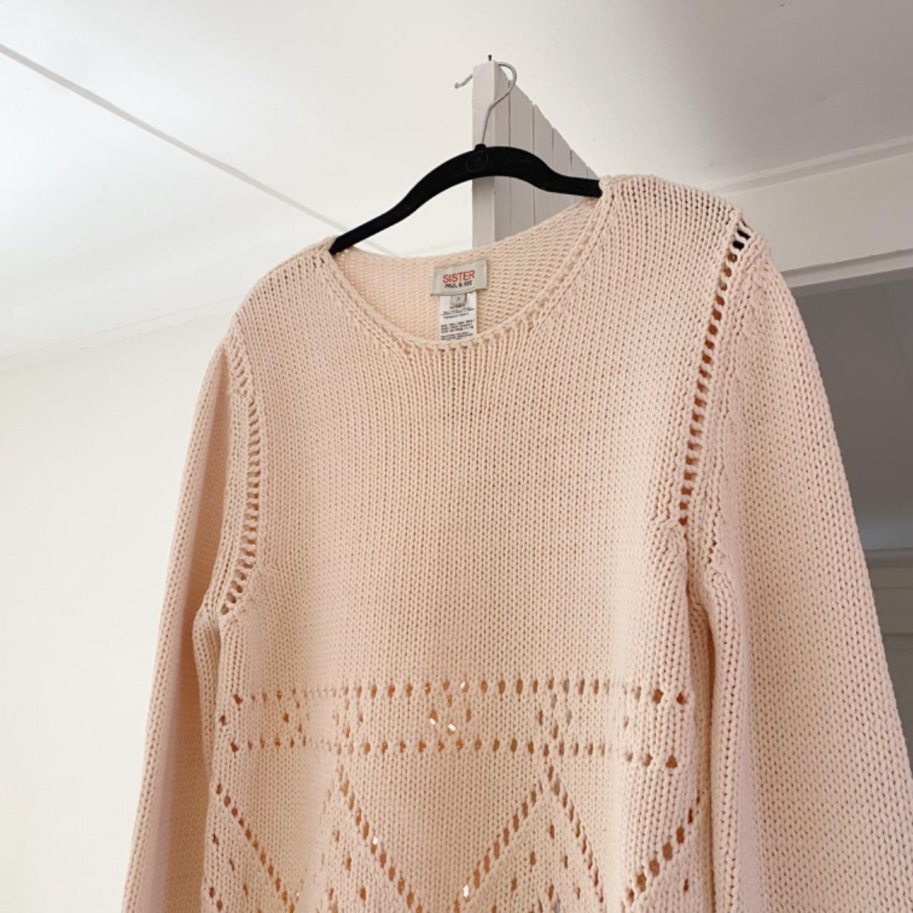 Paul & Joe Sister Bernie Chunky Knit Eyelet Sweater Size 2