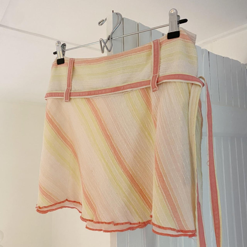 RipCurl Vintage Y2K Sunseeker Mini Skirt in Peach NWT Size 7