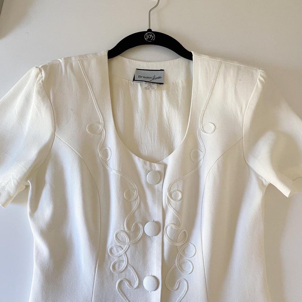 Breakin’ Loose Vintage 80s One Piece Mini Skirt Suit Size 3/4