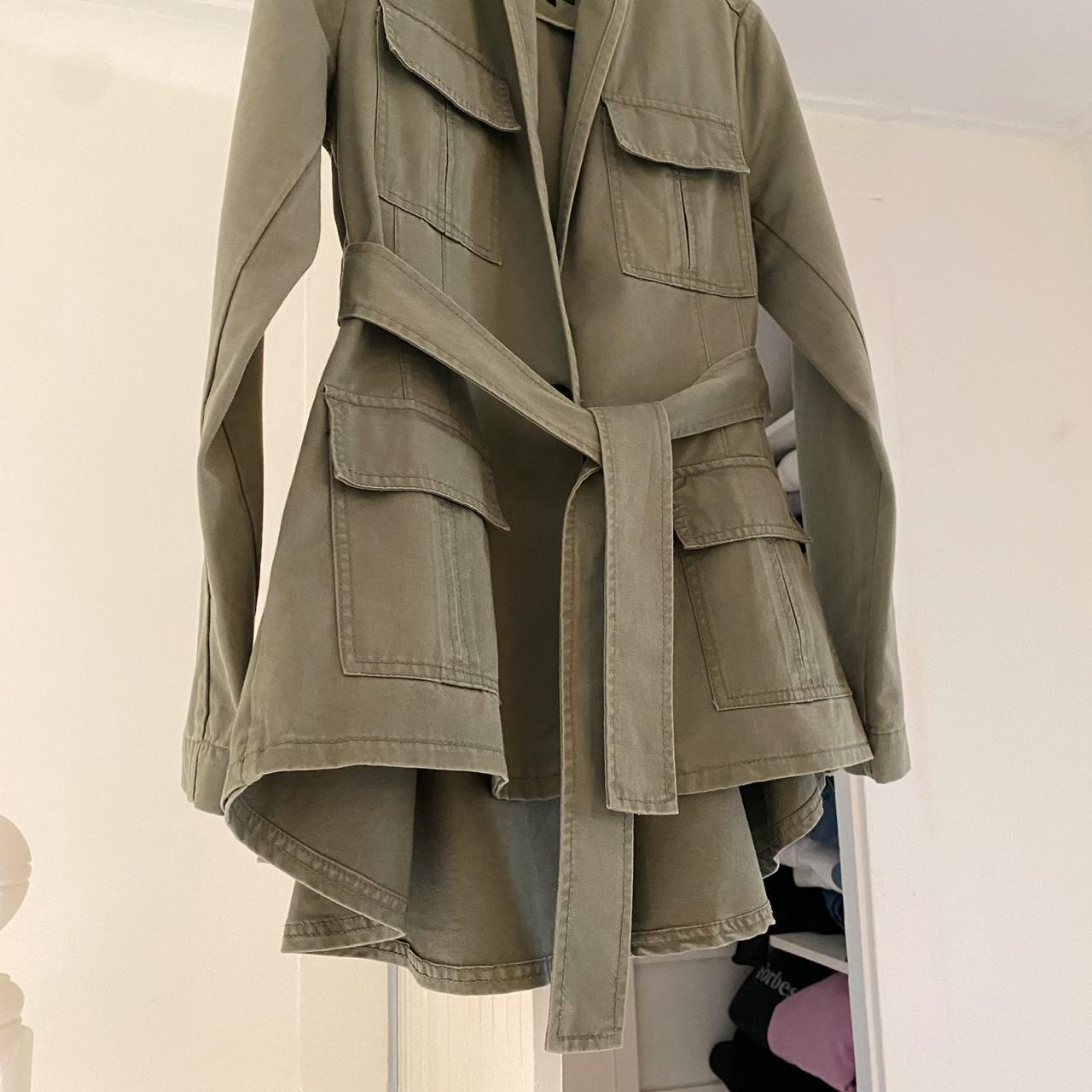 Marissa Webb Iona Peplum Hem Military Jacket Size S