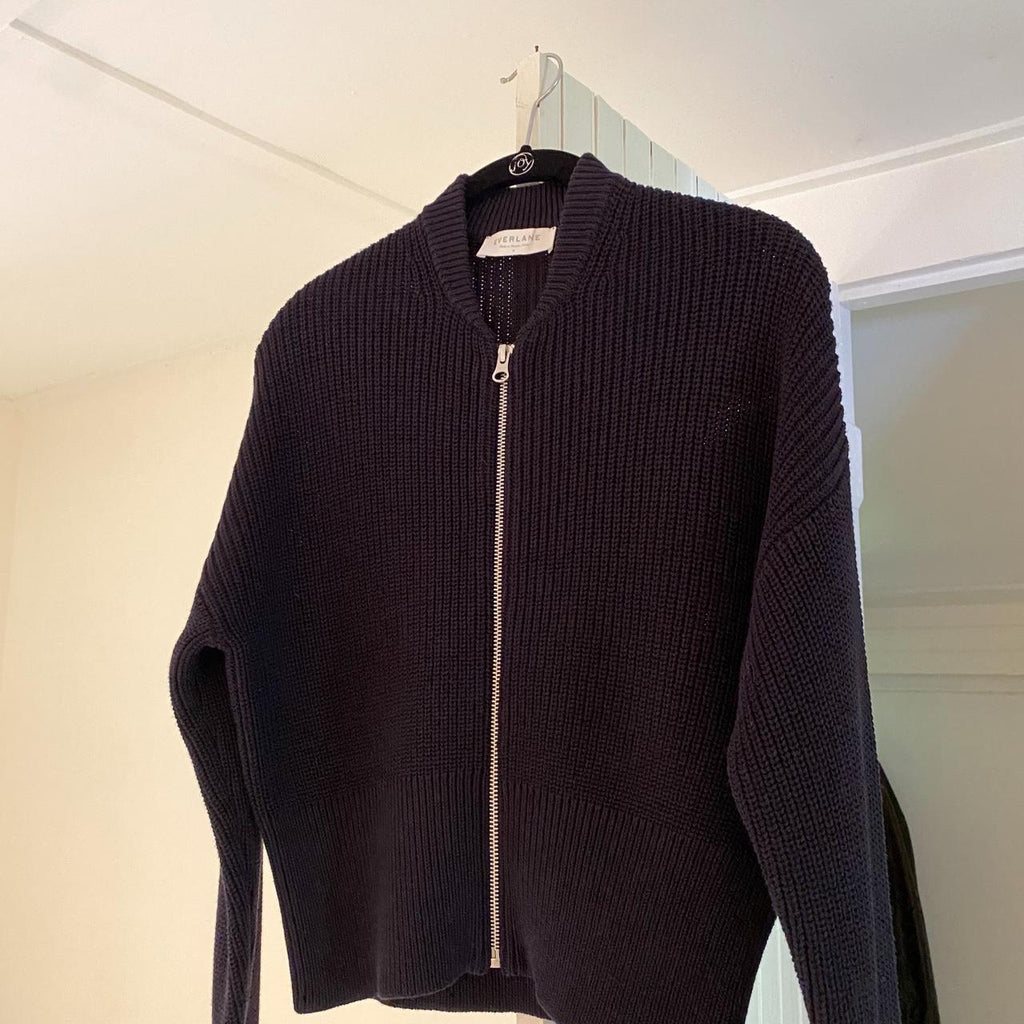 Everlane The Fisherman Cotton Zip Bomber Sweater Size XS/S