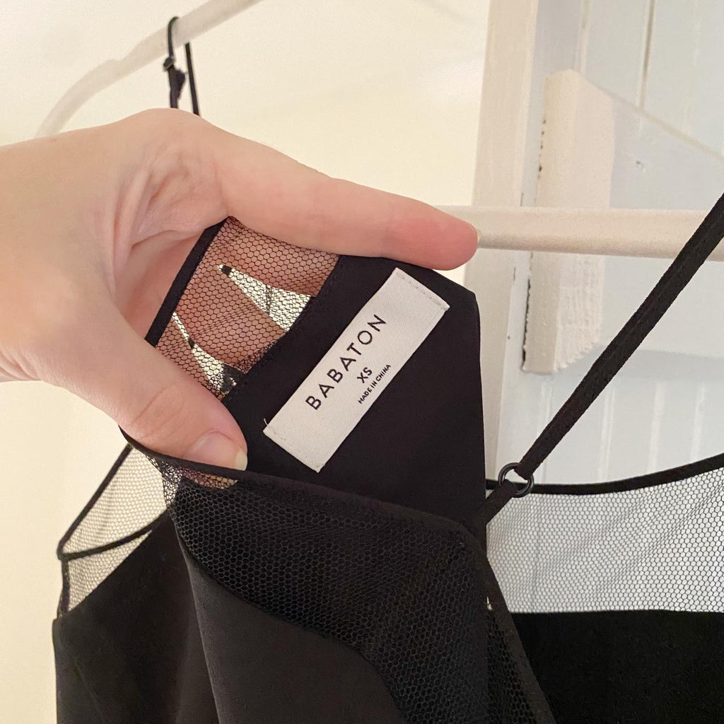 Babaton / Aritzia Sheer Mesh Trim Camisole Top Size XS