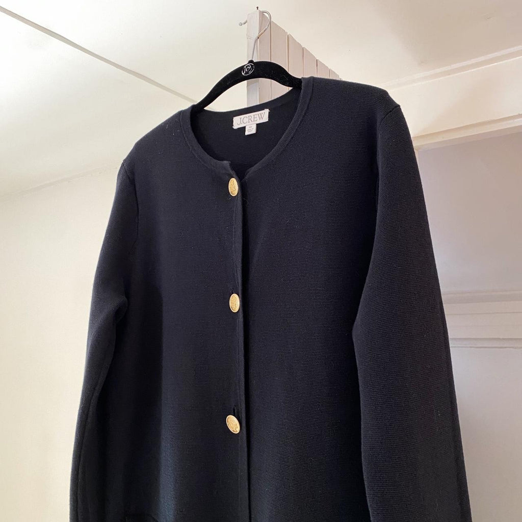 J. Crew Long Giselle Sweater Blazer in Black Size XS