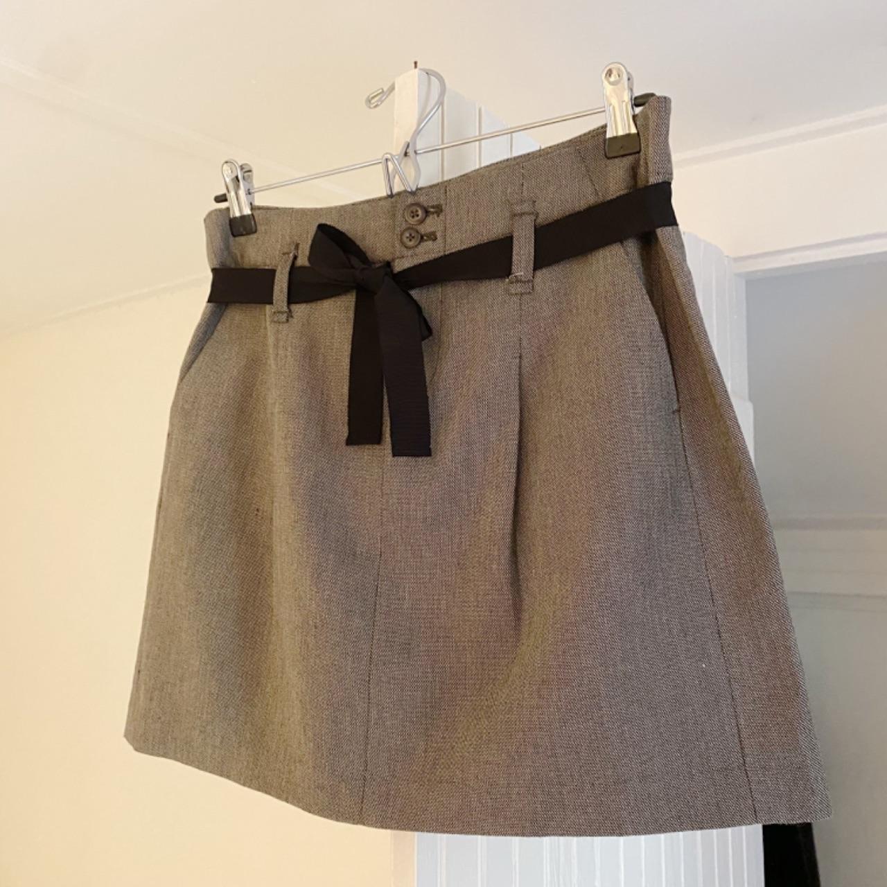 Gap Vintage Y2K Wool Belted Mini Skirt Size 1