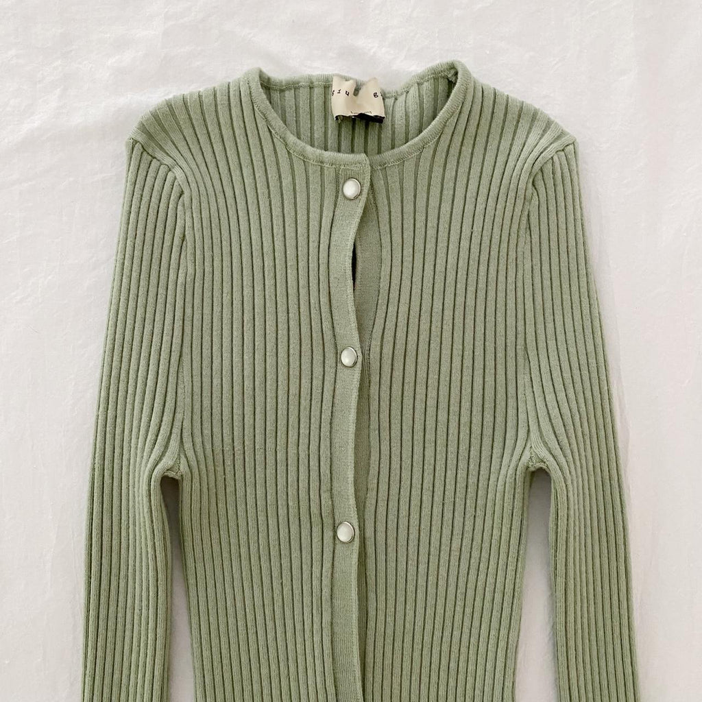 Giu Giu Nonna Pearl Cardigan in Clay Size M