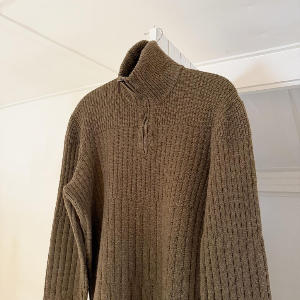 Hugo Boss Wool Collared Quarter Zip Sweater Size Mens L