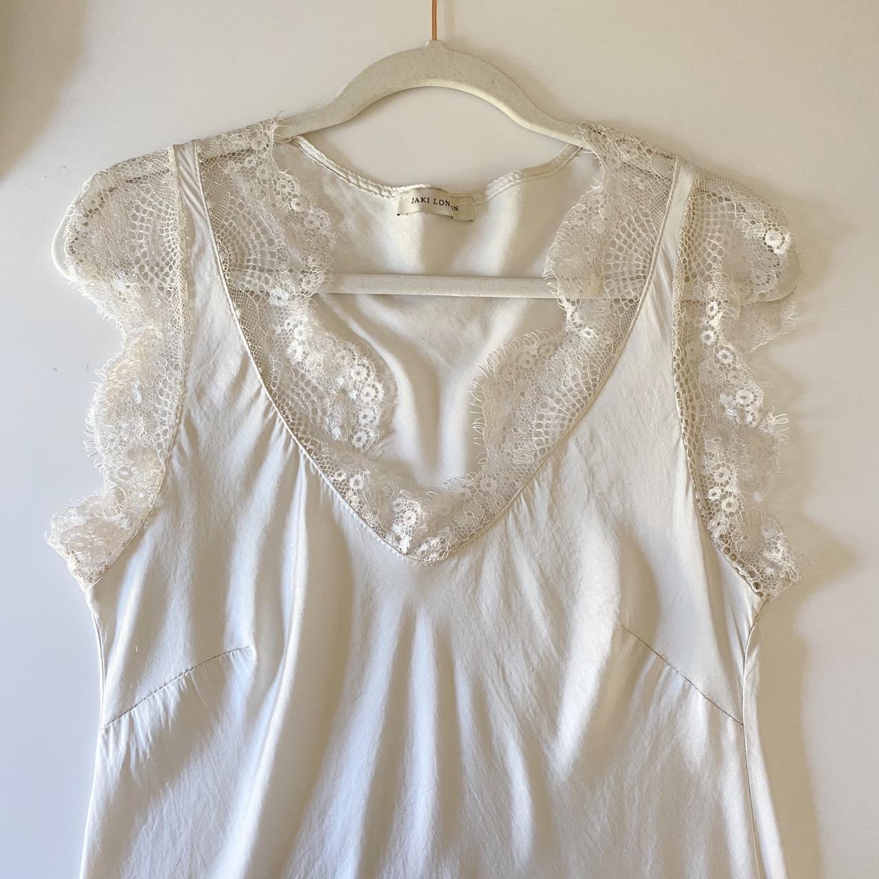 Jaki London Satin Lace Trim Camisole Vest Size S/M