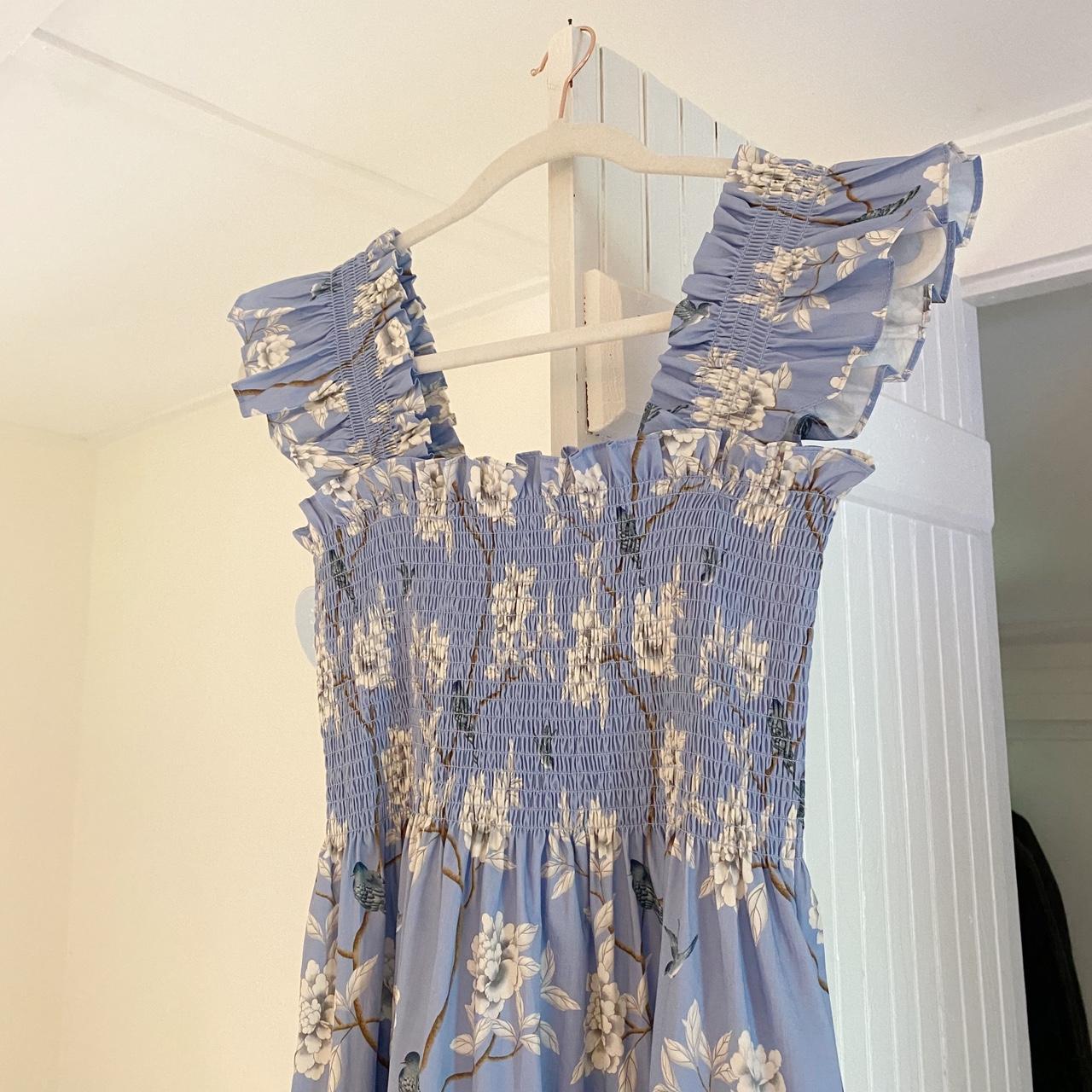 Hill House Home The Ellie Midi Nap Dress Diane Hill Blue Chinoiserie NWT M