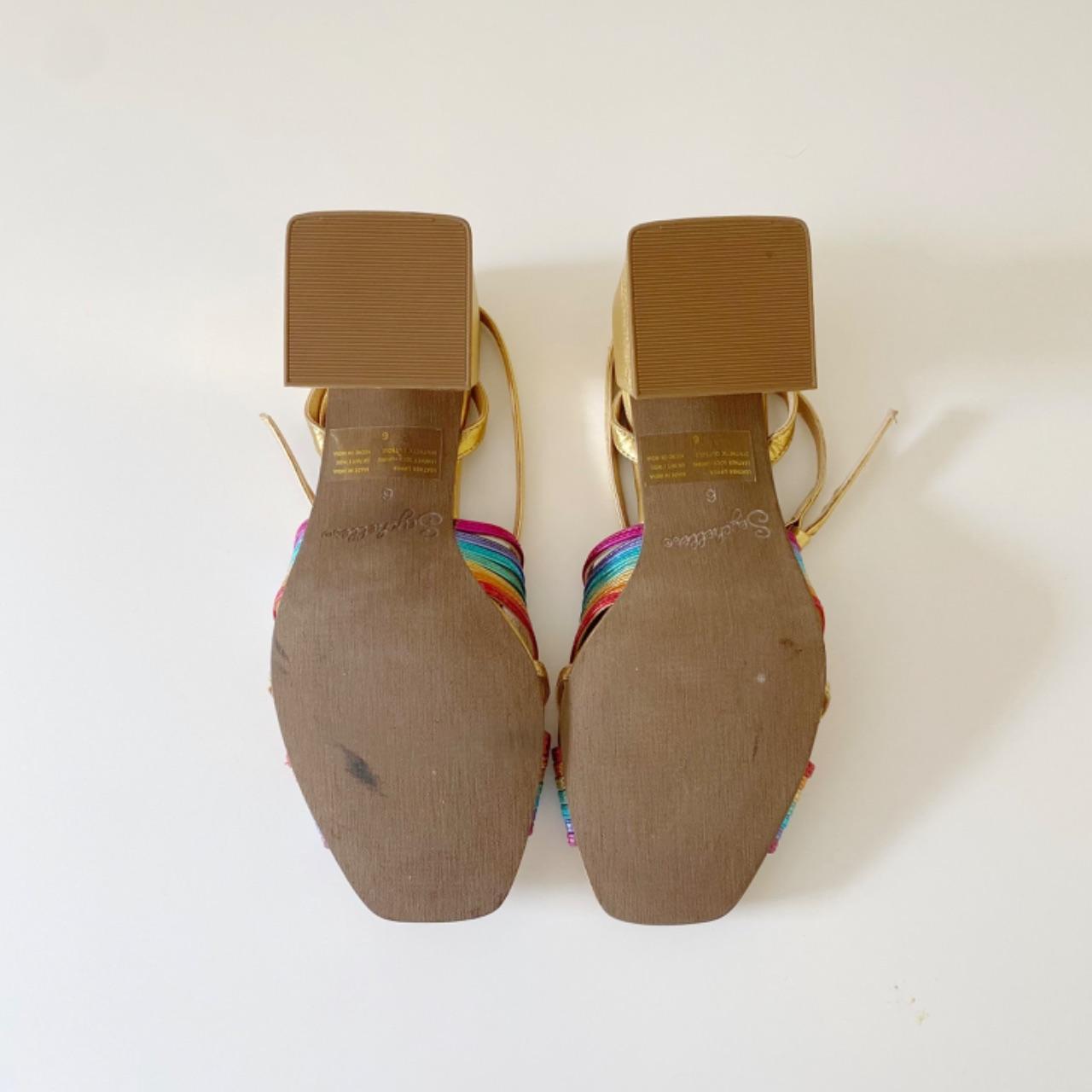 Seychelles Tender Sandal in Rainbow Metallic Leather Size 6