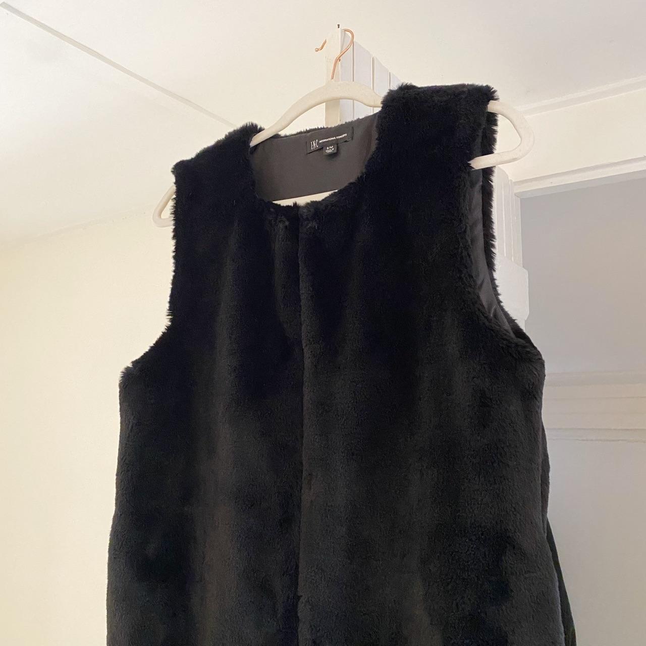 INC International Concepts Faux Fur Vest Size S/M
