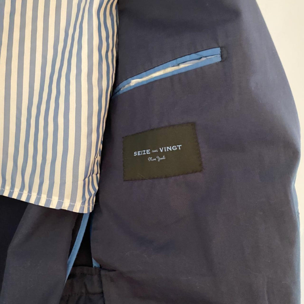 Seize Sur Vingt Twill Blazer Jacket Navy Size 38