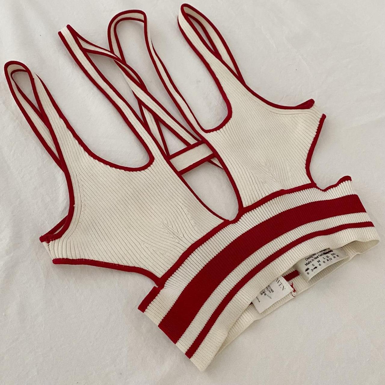 Hanwen New York Ribbed Knit Fitted X Bra Top Size XS