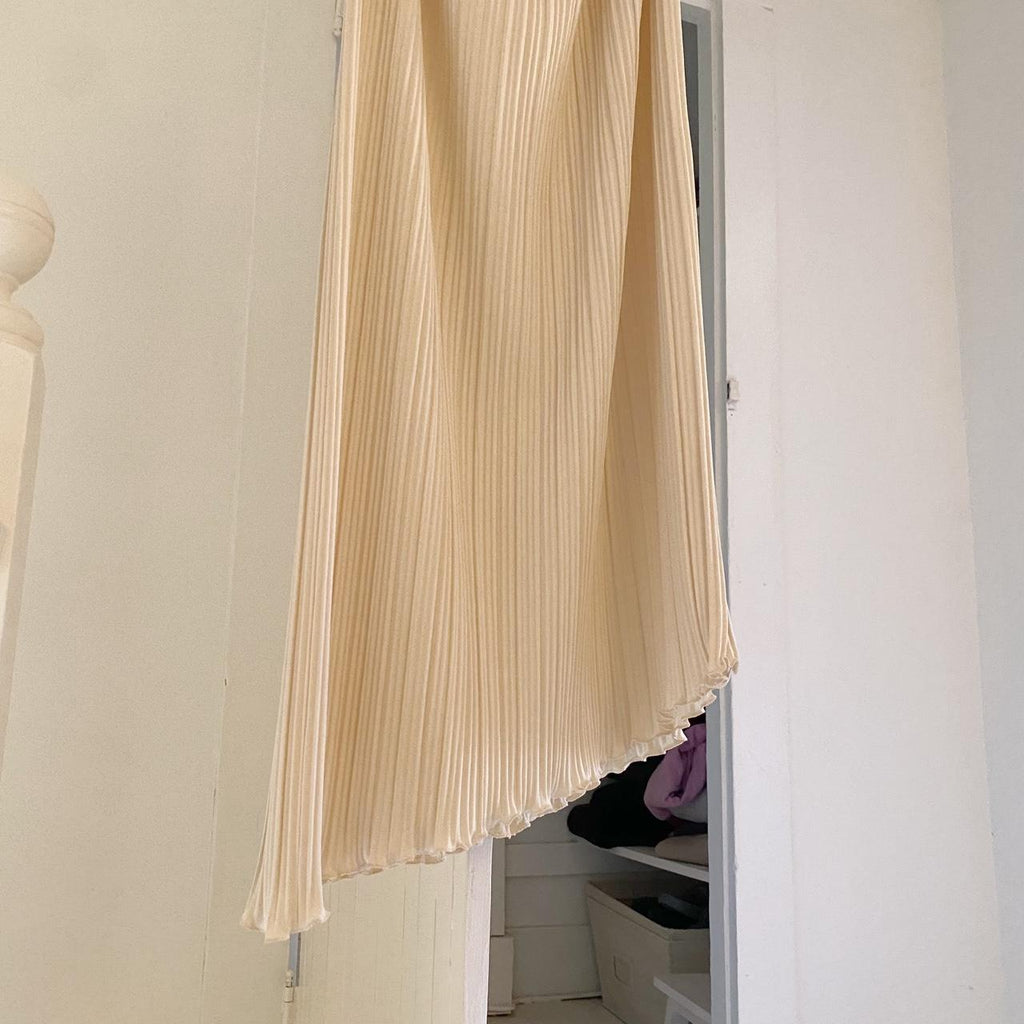 Joy Stevens Vintage 80s Pleated Asymmetric One Shoulder Midi Dress Size 5/6